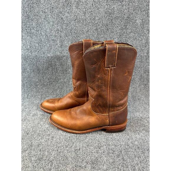 Rare CHIPPEWA 1901W60 USA Made Leather Western Pull-On Boots Women 7M main image 6